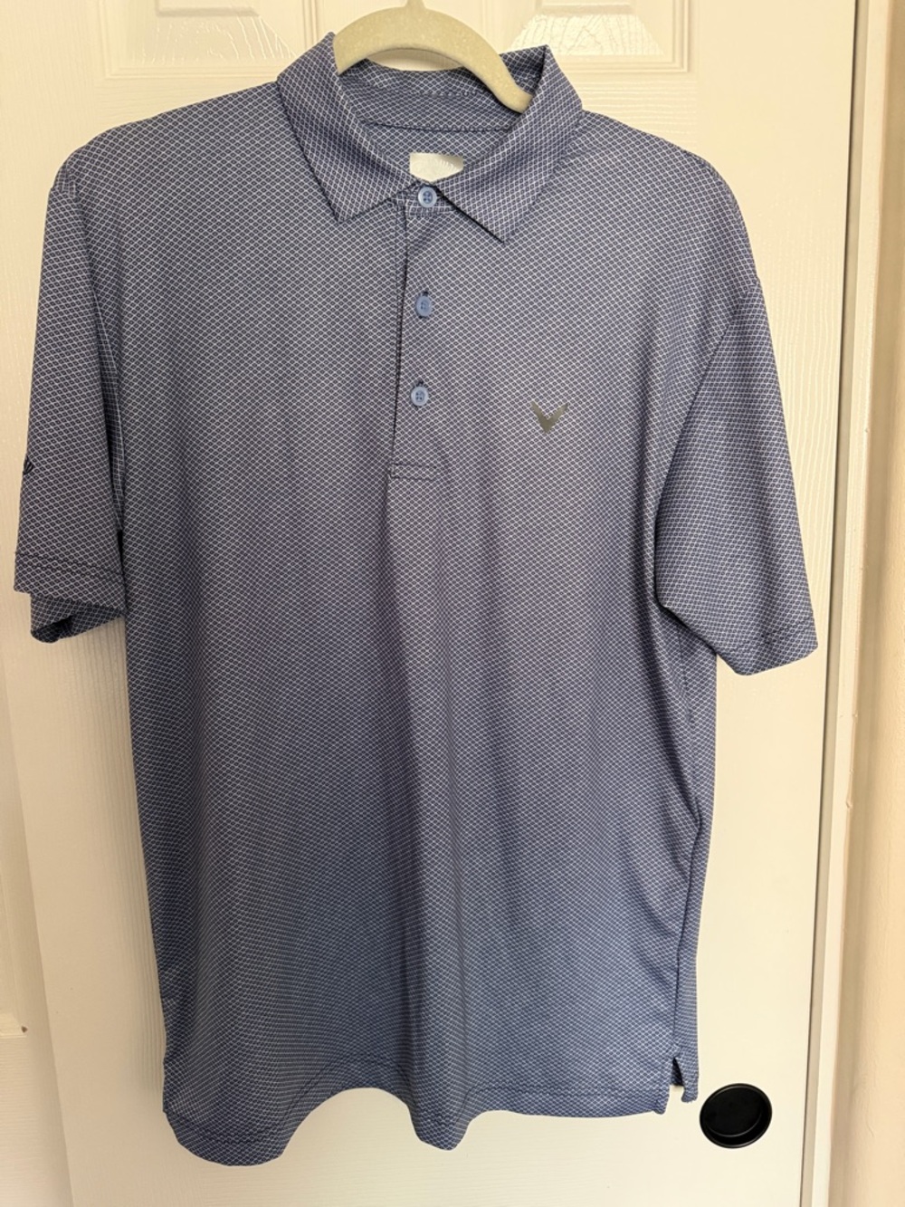 Callaway Light Blue Micro-Pattern Polo